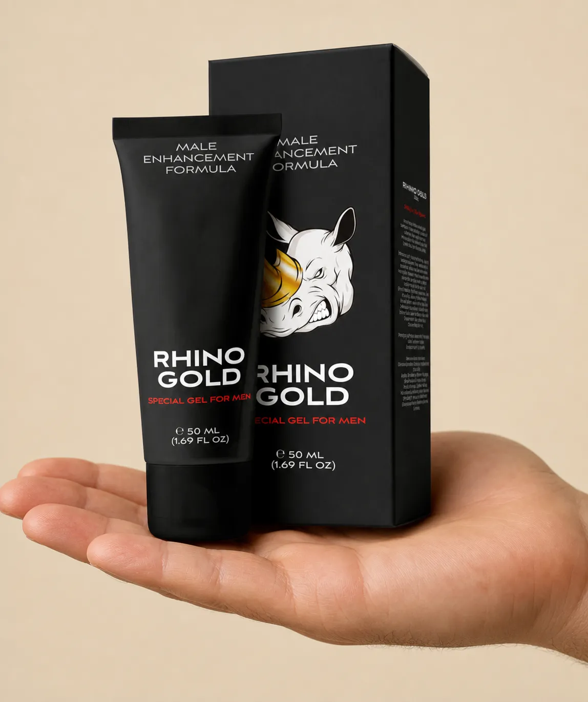 Rhino Gold Gel — le produit en main
