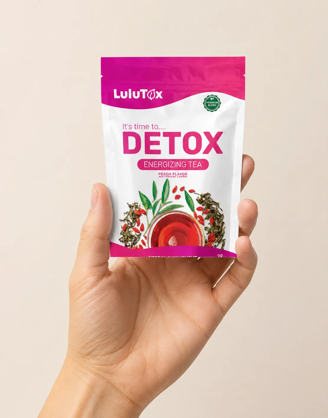 Lulutox Detox Tea HCTC — le produit en main