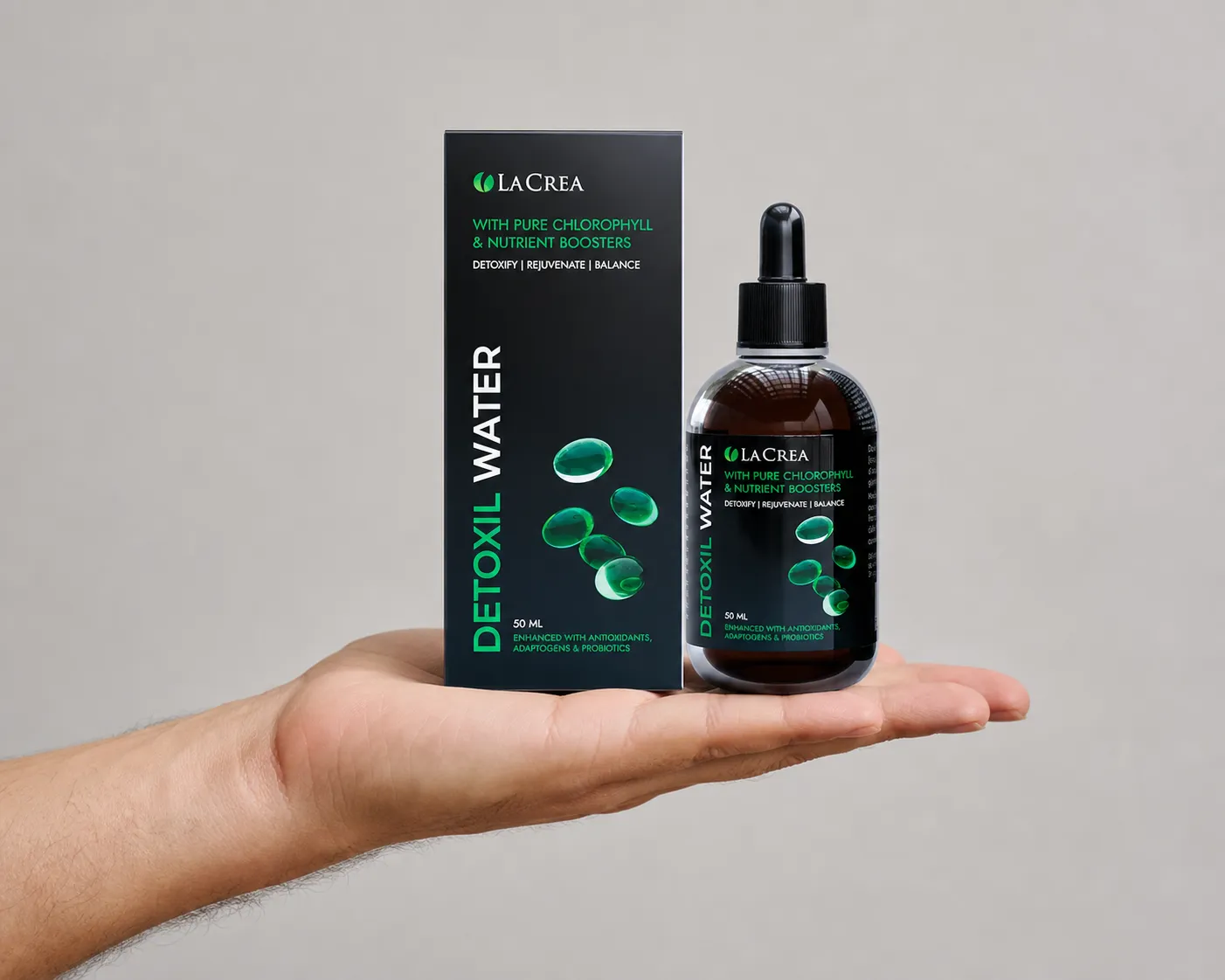 Detoxil Water gastro — le produit en main