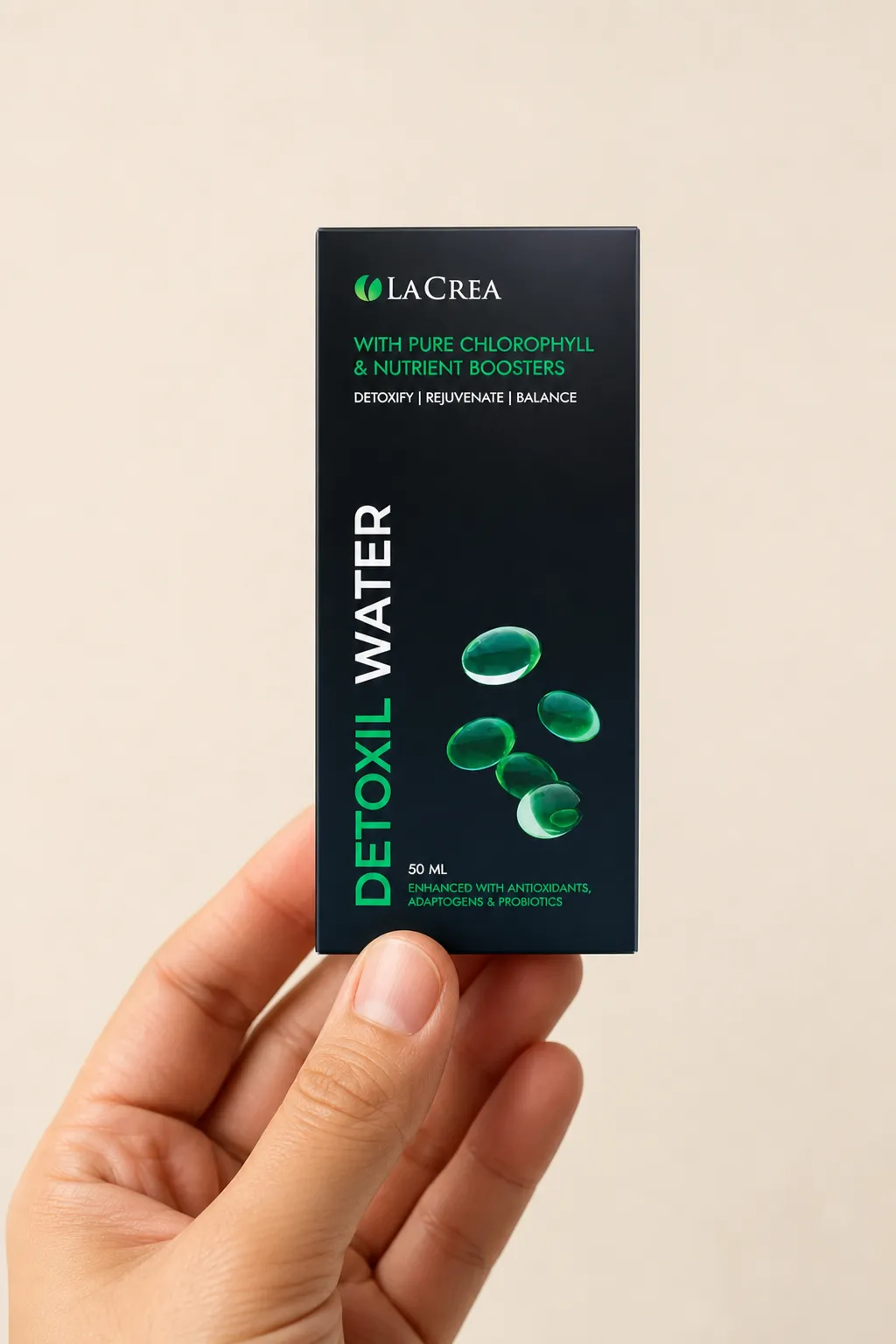 Detoxil water — le produit en main